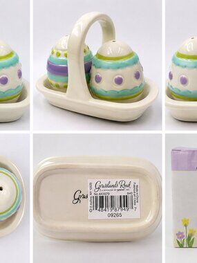 PSP-10-Pastel Easter Egg Porcelain Salt & Pepper Set